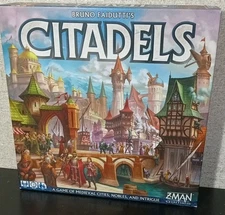 Citadels Board Game Bruno Faidutti Medieval Cities Nobles Intrigue 2-8 Players