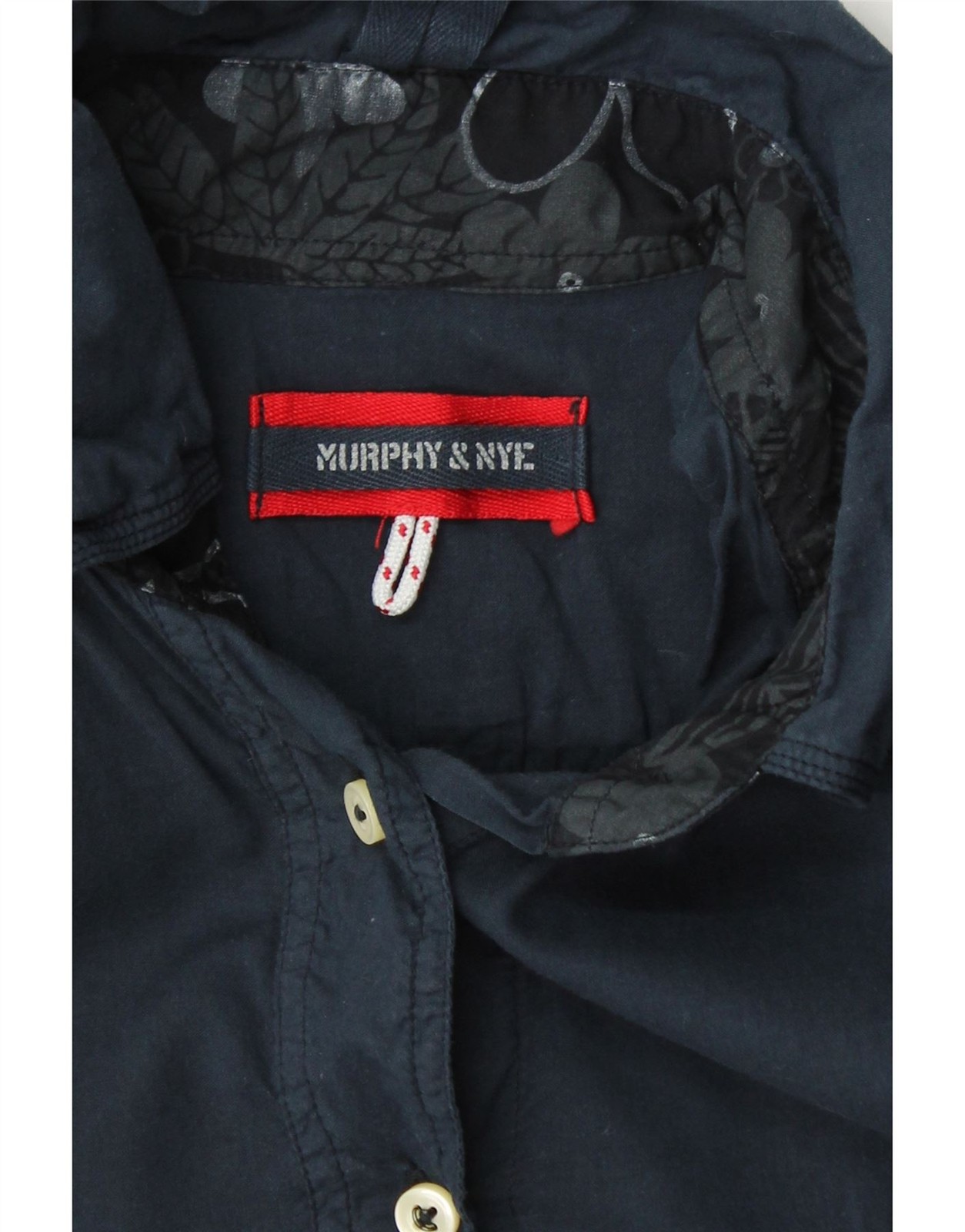 MURPHY & NYE Womens Shirt UK 10 Small Navy Blue WN06