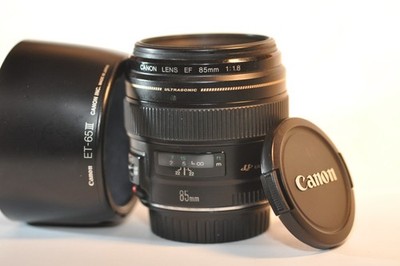 Canon EOS EF 85mm f/1.8 USM FX PRIME lens ET-65 for EOS 1V A2 T8 90D 7D 5D 6D 1D