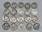 New ListingLot # 1504 - 2.00 Face Value Mercury Dimes - 90% Silver - Unknown Grade