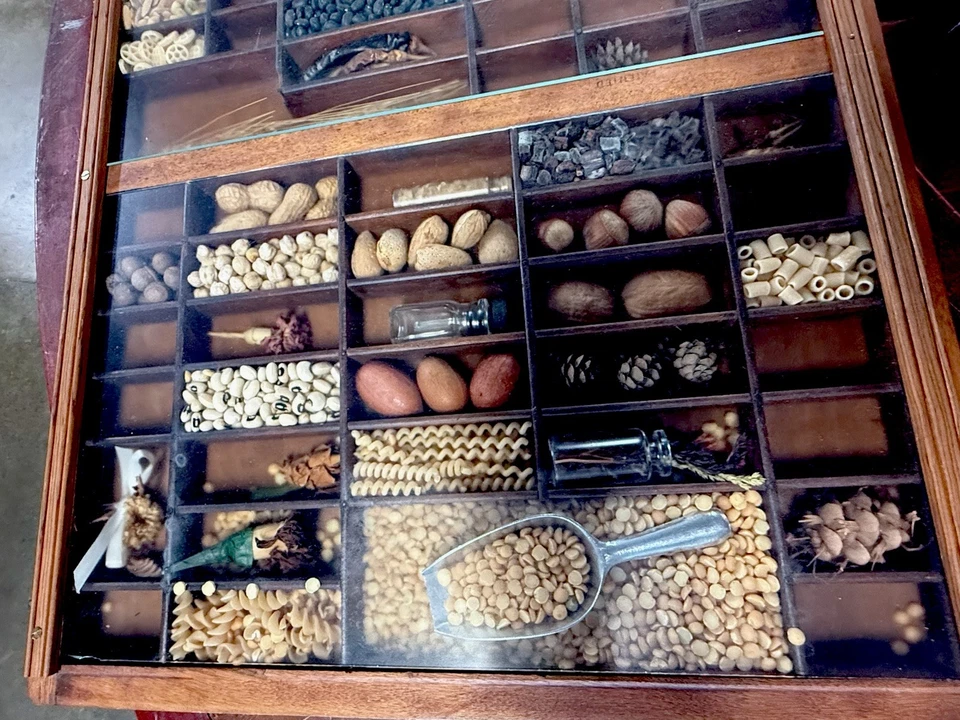 Antiguo cajón bandeja impresora prensa letras - rústico reutilizado colgante de pared Foto 2 de 4