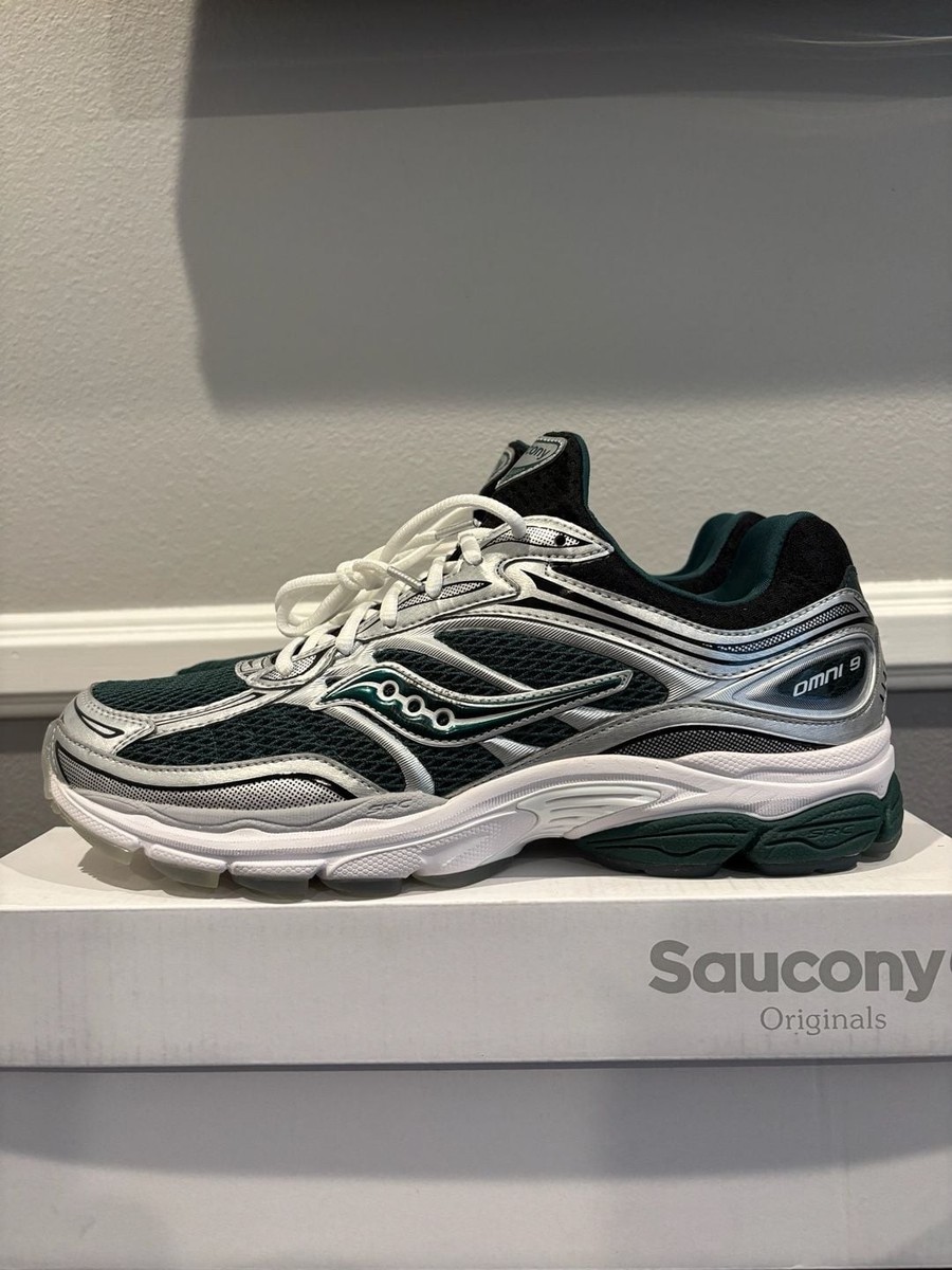 Saucony Originals ProGrid Omni 9 Green Black Silver Size 9.5 