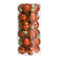 "24Stk. 1,1\" Weihnachtskugeln Ornament Set Bruchsichere HäNgende Kugeln (Orange)"