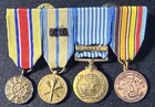 Vintage US Military Miniature Medal Group - Korea UN, Army Reserve, NY Guard