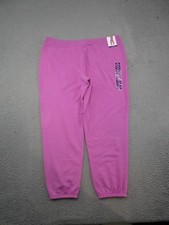 Calvin Klein Women's Pink Elastic Waist Tapered Jogger Sweatpants Size 2XL NEW