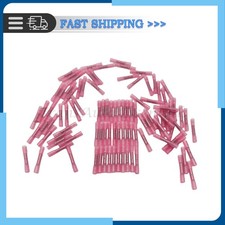 100x Heat Shrink Waterproof Wire Connectors For 22-16 AWG Butt Seal Terminals