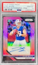 2018 JOSH ALLEN PANINI PRIZM RC AUTO PINK SSP ROOKIE AUTOGRAPH PSA 10 GEM MINT