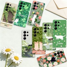 For Samsung Galaxy S25 S24 S23 Plus A26 Cute Cats Case Rubber Cover Customizable
