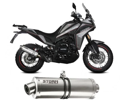 Pot D'echappement Oval Storm Acciaio Inox Moto Morini X-CAPE 650 2021 > 2024 - Photo 1/3