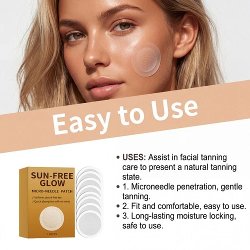 Sun-Free Glow Micro-Needle Patch, 2026 Natural Streak-Free Bronze Tan ~ 1-5BOX