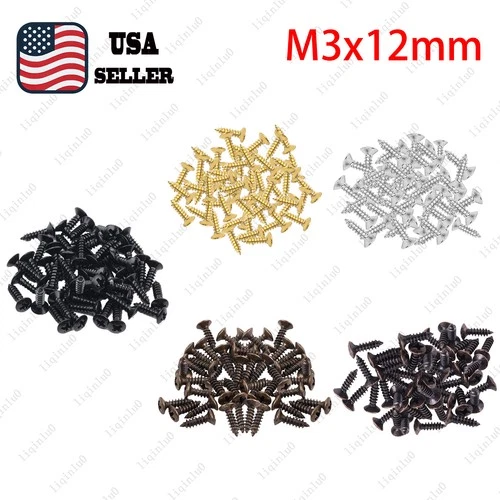 50Pcs Electric Guitar Scratchplate Pickguard Screws Bolts for Strat TL Guitar