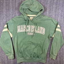 Marco Island Florida Embroidered Sweatshirt Pullover Women S Green U.S. Vintage