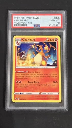 PSA 10 Charizard 025/185 Vivid Voltage Rare Pokémon 2020