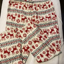 Hanna Andersson Deer Deer Reindeer Fair Isle Pajama Pants Christmas Flannel