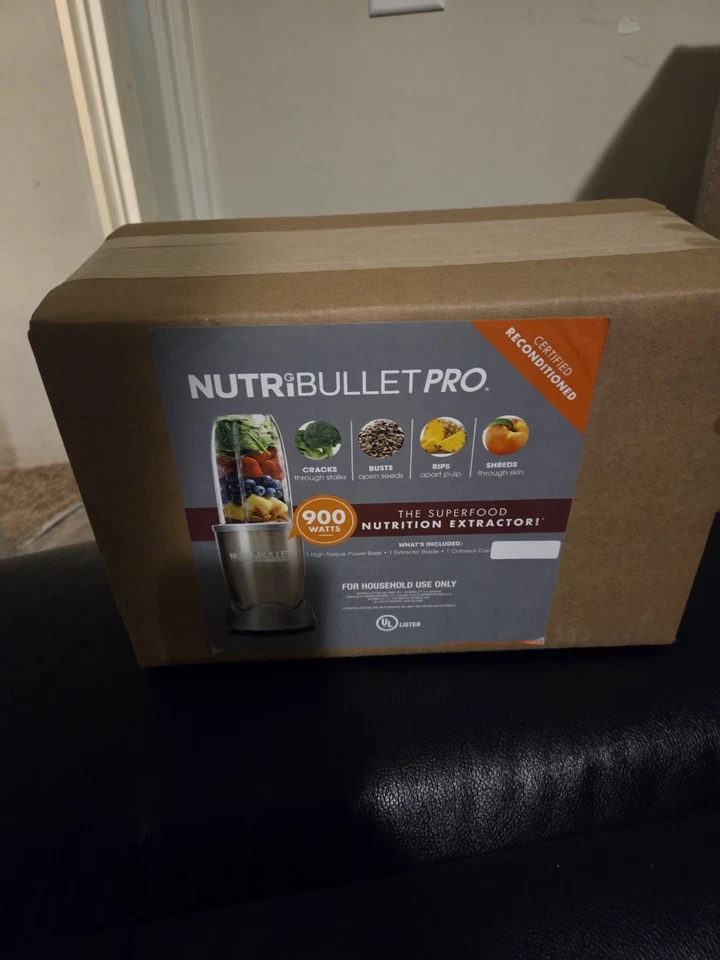 NUEVA licuadora personal Nutribullet Pro 900 vatios 32 oz - negra, sin abrir en caja Foto 2 de 2