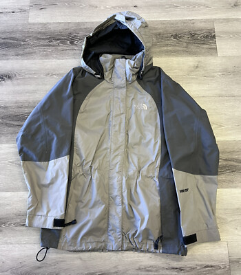 The North Face jacket Women Gore-Tex Size Small Gray TNF Parka Hoodie Grey