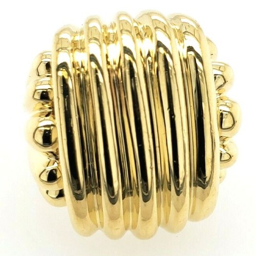 Lady's 18KT Solid Yellow Gold Cocktail Ring 17 Grams Size 6' - Picture 4 of 11