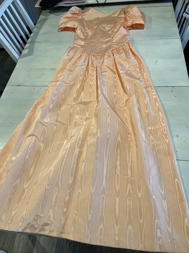 Vintage Union Made Dress Womens 2 Peach Prom Retro 80’s Costume Big Bows~2949 - Picture 10 of 23