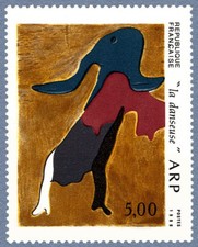 Timbre France 2447 Neuf** - La danseuse - Jean Arp. - 1986