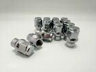 24Pc 12x1.5 Chrome Extended Thread 3/4" Hex Lug Nuts Et Tapered Conical Seat