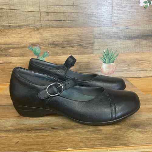 Dansko Fawna Black leather Mary Jane shoes women’… - image 1