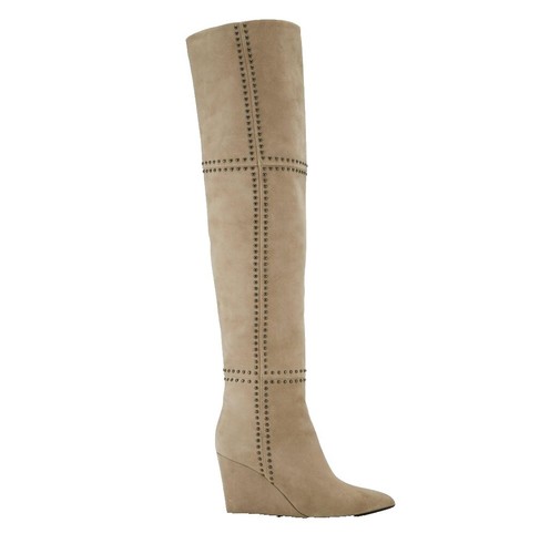 Napoleoni Womens Size 38 EUR Brown Suede Wedge Zip 15  display picture 2