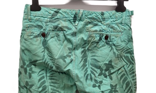 SCOTCH&SODA sz M/L? SUIT SHORTS PALMS PATTERN CAPRI CROPPED ABOVE KNEE MINT NEW - Picture 5 of 6