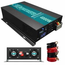4000W Pure Sine Wave Power Inverter 48V DC to 120V AC RV/Car/Home/Track Solar