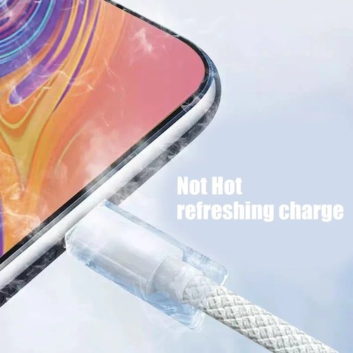 1m/1.5m/2m Braided USB To USB-C Cable Cord Fast Charger Heavy Duty for Iphone 15 - Photo 9 sur 15