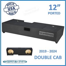 Chevy Silverado 2021 DOUBLE Cab 12" Dual Ported sub box Subwoofer Enclosure
