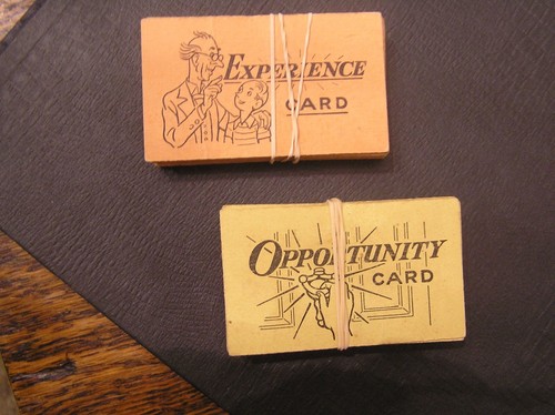 1955-56 Parker Bros Spiel KARRIERE Ersatz NUR GELEGENHEITS-/ERFAHRUNGSKARTEN