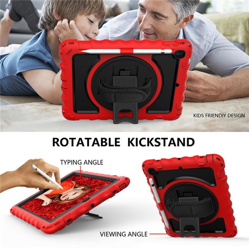 Custodia per iPad 9 8 7 6 5a Generazione Air Pro Resistente Antiurto Supporto + Cinghie - Foto 26 di 85