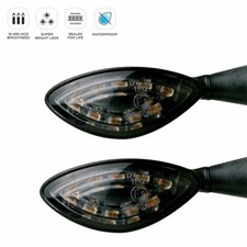 Oxford  Motorcycle Mercury Black LED Indicators Repeaters Fits Honda VT750S