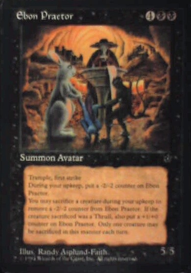 Ebon Praetor - Fallen Empires: #37, Magic: The Gathering Nm R109