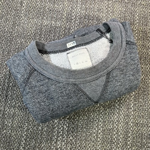 Suéter Billy Reid Para Hombres Gris Medio Manga Larga 100% Algodón Cuello Redondo - Imagen 19 de 20