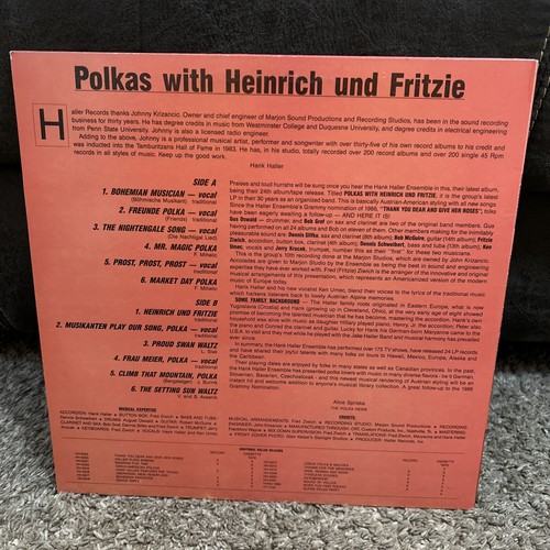 HANK HALLER ENSEMBLE America POLKAS WITH HEINRICH&FRITZIE Vinyl Grammy Nominee - Imagen 2 de 2