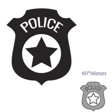 Police Badge Metal Cutting Dies Cut Die Decoration Scrapbook Card Crafting