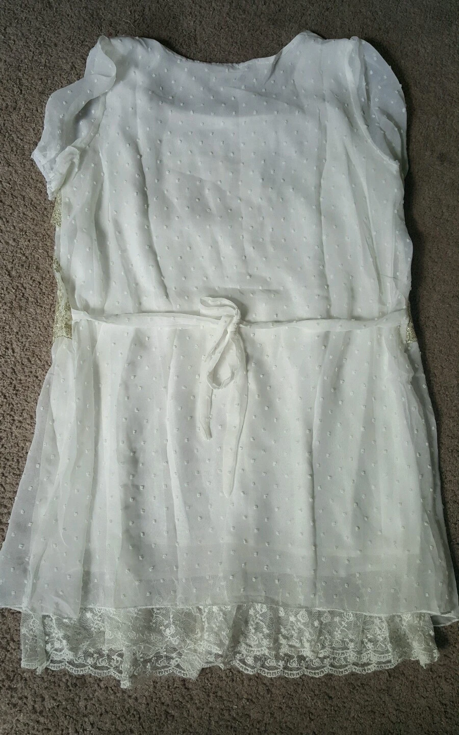 OFF WHITE Abito donna Yunyibao trasparente bianco sporco tg. Md.