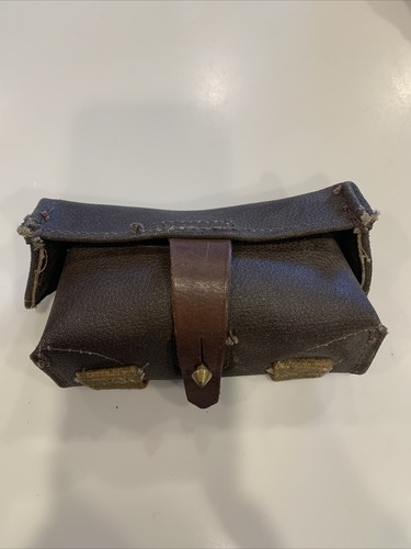Vintage Sowjetische Armee Spezialtasche zum Tragen von Scharfschützenmuscheln Benutzerartikel 1950 Leder