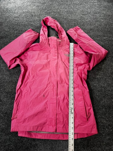 The North Face Girls Jacket XL Pink Mesh Hooded Full Zip HyVent Rain Jacket - Picture 3 of 11