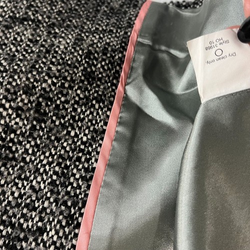 J. Crew langer Mantel Blazer grau schwarz Wollmischung 4 Knöpfe vorne Jacke Gr. 6 - Bild 9 von 9