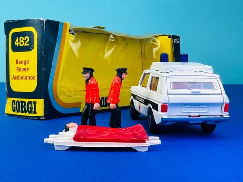 1:43 Corgi Toys #482 Range Rover Vigilant Ambulance RARE WHIZZWHEELS mib Original Box - Picture 14 of 18