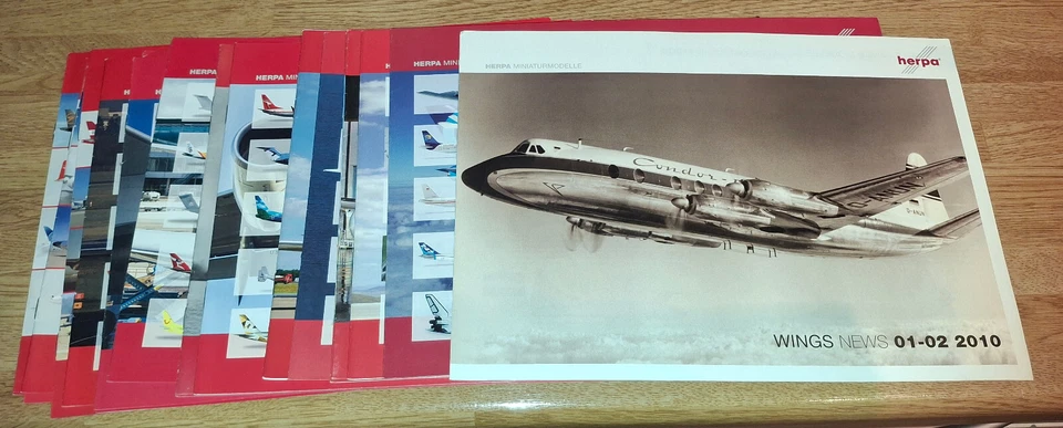 24 Herpa Wings Prospekte 2010 – 2020 Flugzeuge