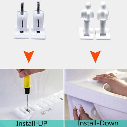 Soft Close Toilettensitz weiß Badezimmer ovale Form WC strapazierfähige Anti-Slam-Sitze - Bild 8 von 10