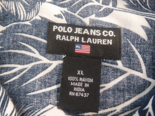 Polo Jeans Co. Ralph Lauren Men's Hawaiian Shirt Size XL - Picture 3 of 4