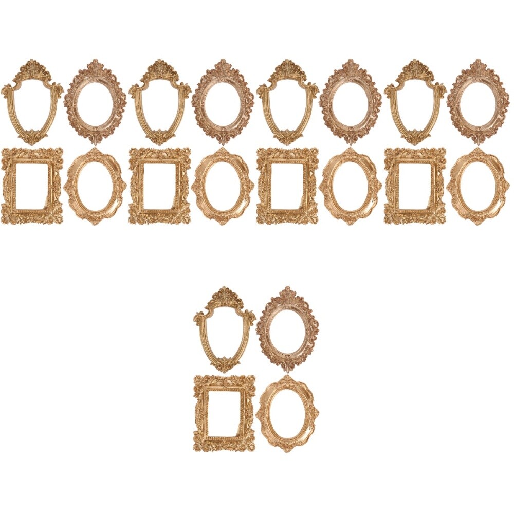 Set of 5 Decorative Ornaments Picture Frame Prop Jewelry Display Frames