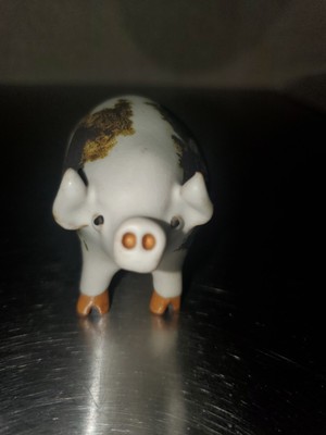 Adorable Teenie Tiny Spotted Piggy Pig Hog Figurine 