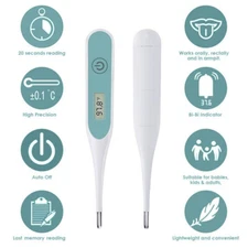 Digital Thermometer for Armpit 20s Fast Reading Temperature Meter for Children