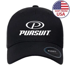 Pursuit Printed Baseball Cap Black Hat Adult Size