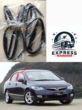 06 FOR HONDA CIVIC 4 DOOR SEDAN LXS GX GLASS WINDOW Channel Felt Run RUBBER SEAL